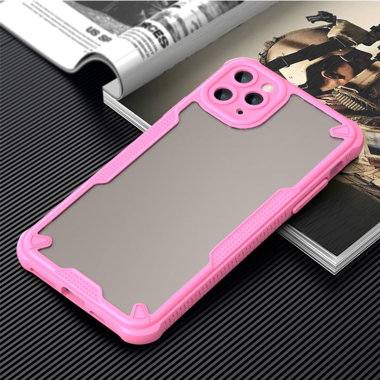For iPhone 11 Pro Max Armor Glaze PC Hybrid TPU Phone Case(Pink) by buy2fix