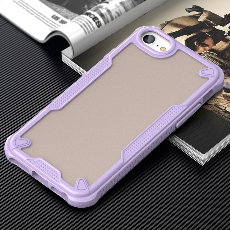 For iPhone SE 2022 Armor Glaze PC Hybrid TPU Phone Case(Purple) by buy2fix