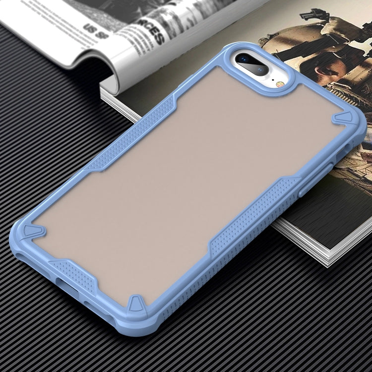 For iPhone 7 Plus Armor Glaze PC Hybrid TPU Phone Case(Blue) by buy2fix