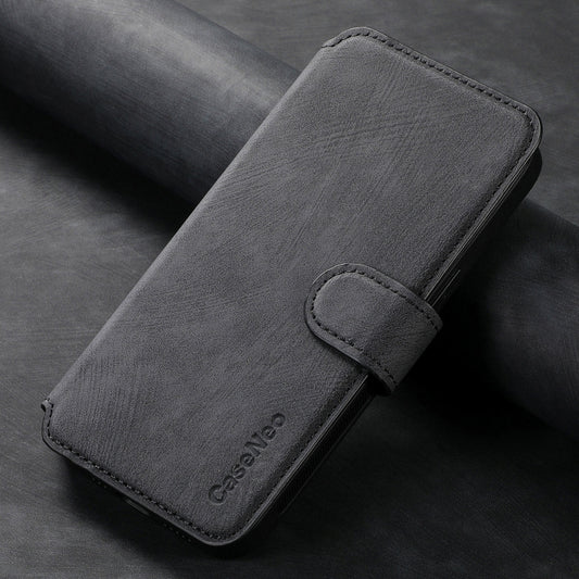 For Motorola Moto G 5G 2024 CaseNeo MagSafe RFID Anti-theft Retro Leather Phone Case(Black) by CaseNeo