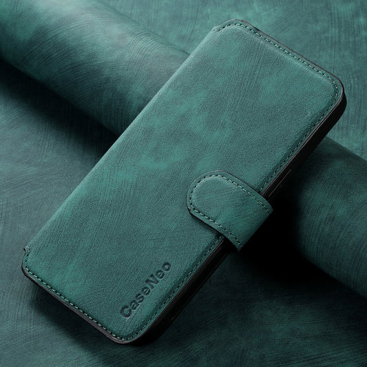 For Motorola Moto G Stylus 5G 2024 CaseNeo MagSafe RFID Anti-theft Retro Leather Phone Case(Green) by CaseNeo