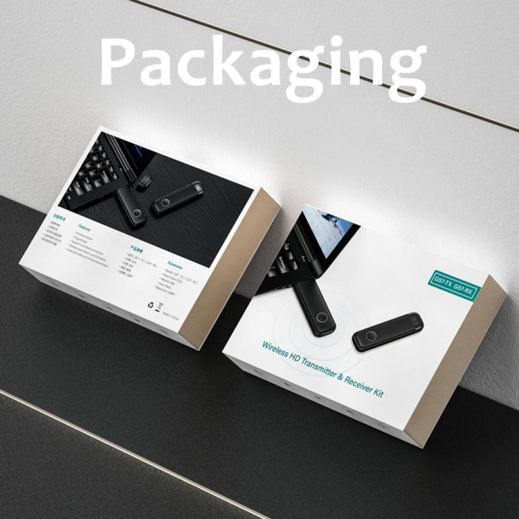 G57 Smart Wireless Assistance System HDMI Wireless Extender with Transmitter and Receiver(Black) by buy2fix