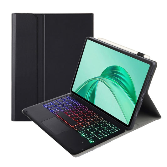 For Honor Pad X8a / X9 2024 AH25-AS Ultra-thin Detachable Backlight Bluetooth Keyboard Leather Tablet Case with Touchpad(Black) by buy2fix