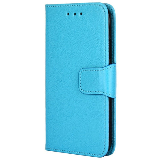 For iPhone 16 Crystal Texture Leather Phone Case(Sky Blue) by buy2fix