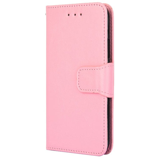 For iPhone 16 Plus Crystal Texture Leather Phone Case(Pink) by buy2fix