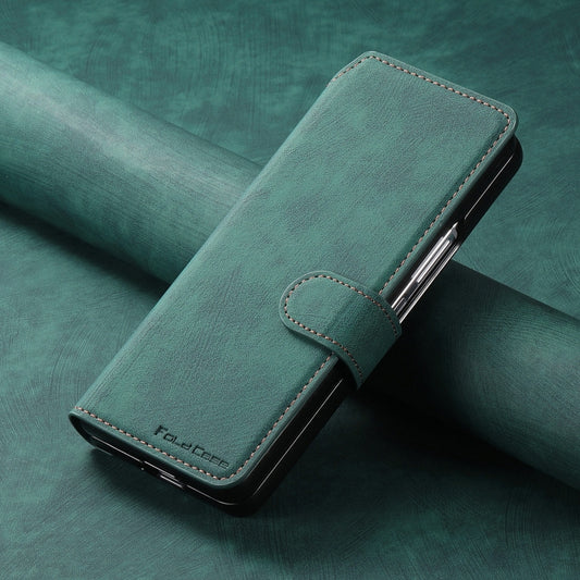 For Samsung Galaxy Z Fold5 CaseNeo MagSafe RFID Anti-theft Retro Leather Phone Case(Green) - Galaxy Z Fold5 Cases by CaseNeo | Online Shopping UK | buy2fix