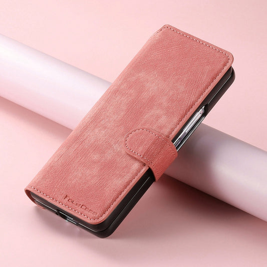 For Samsung Galaxy Z Fold4 CaseNeo MagSafe RFID Anti-theft Retro Leather Phone Case(Pink) - Galaxy Z Fold4 5G Cases by CaseNeo | Online Shopping UK | buy2fix