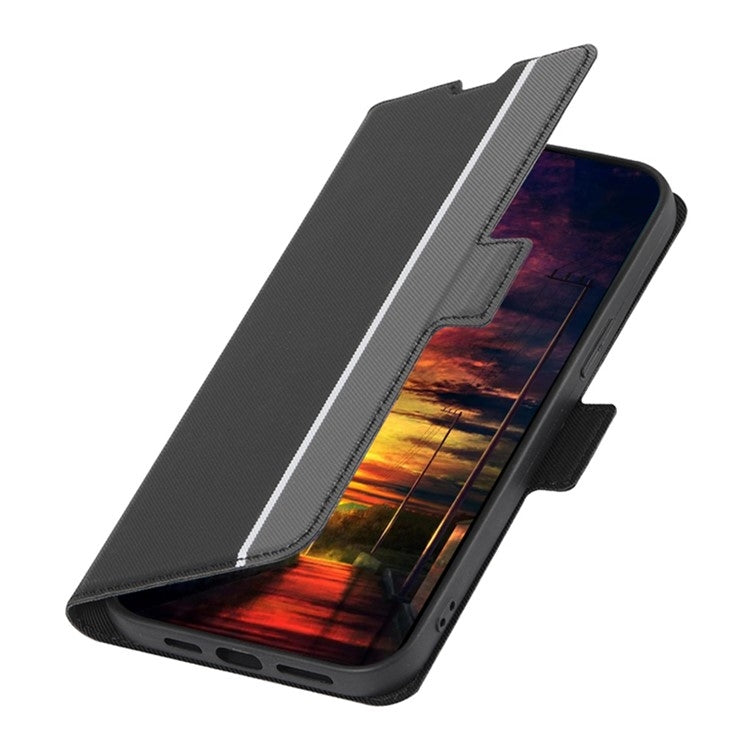 For iPhone 16 Pro Max Twill Texture Side Button Leather Phone Case(Black) by buy2fix