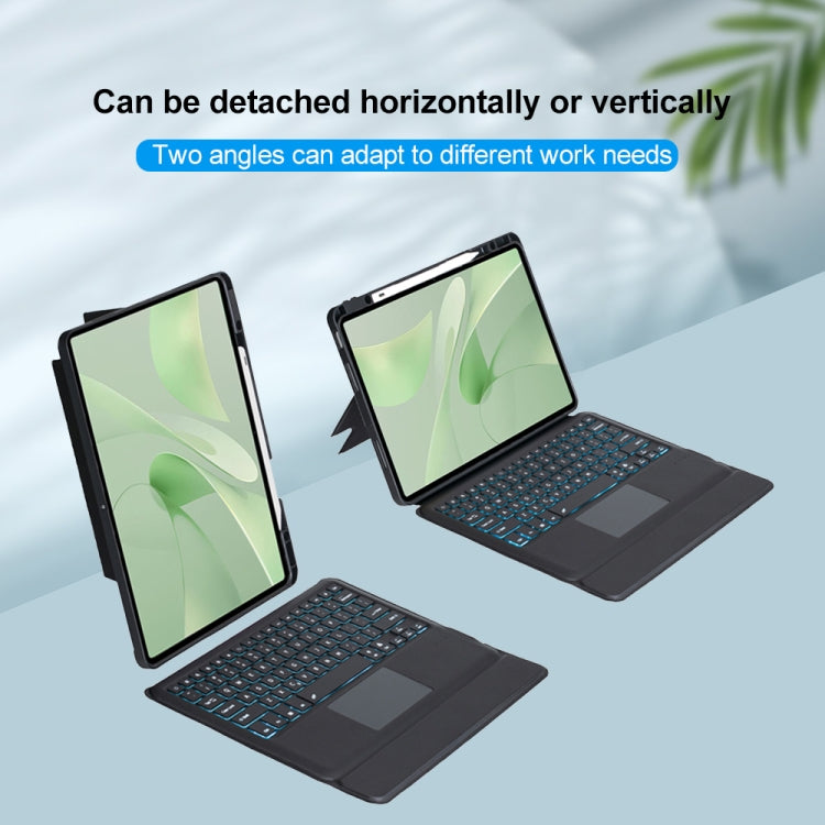 For Huawei MatePad Air 12 2024 Detachable Backlit Bluetooth Keyboard Leather Case with Touchpad(Black) by buy2fix