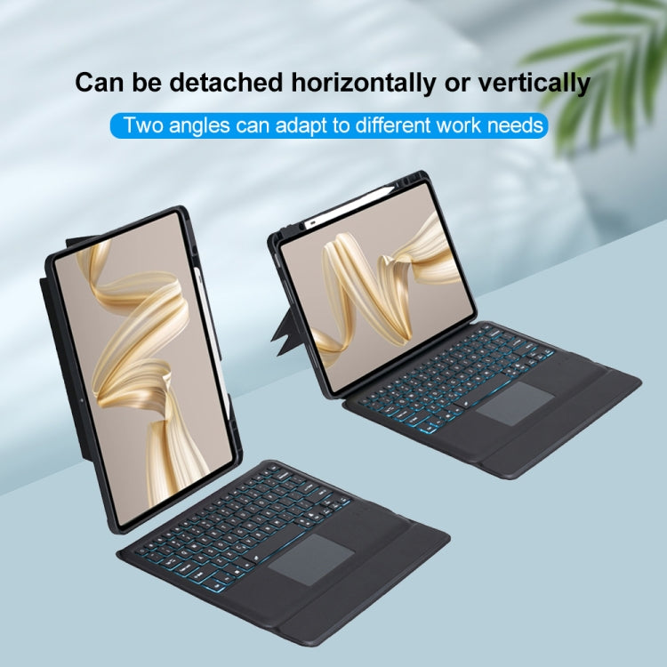 For Huawei MatePad Pro 12.2 2024 Detachable Backlit Bluetooth Keyboard Leather Case with Touchpad(Black) by buy2fix