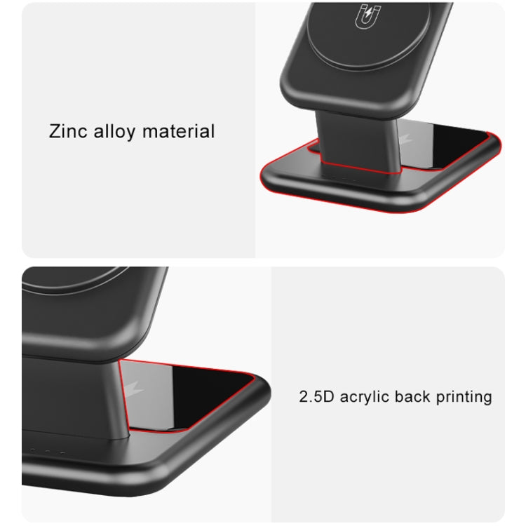 Y10 15W 3 in 1 Magnetic Wireless Charger Stand(White) - Wireless Charger by buy2fix | Online Shopping UK | buy2fix