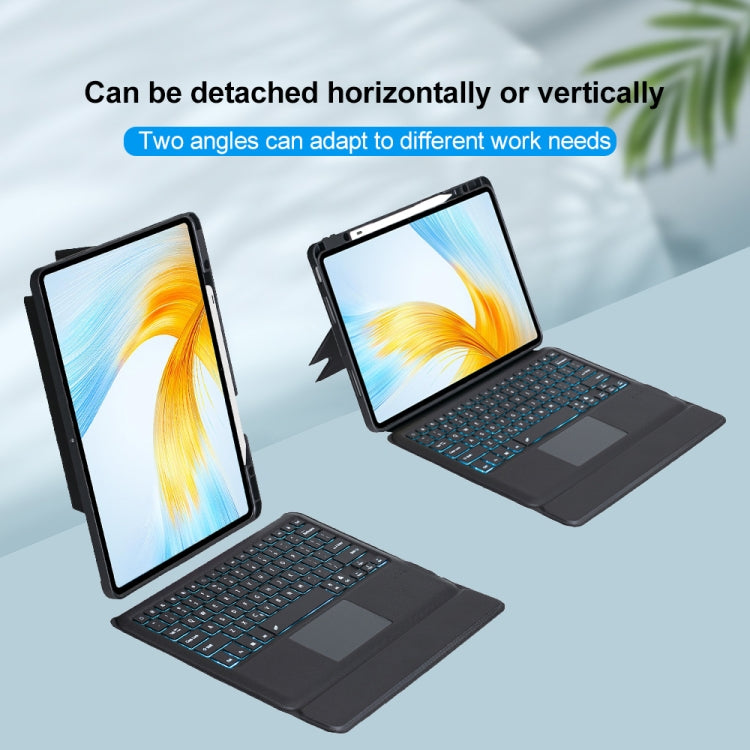 For Honor MagicPad 13 Detachable Backlit Bluetooth Keyboard Leather Case with Touchpad(Black) by buy2fix