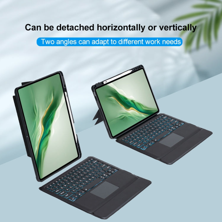 For Honor MagicPad 2 12.3 Detachable Backlit Bluetooth Keyboard Leather Case with Touchpad(Black) by buy2fix