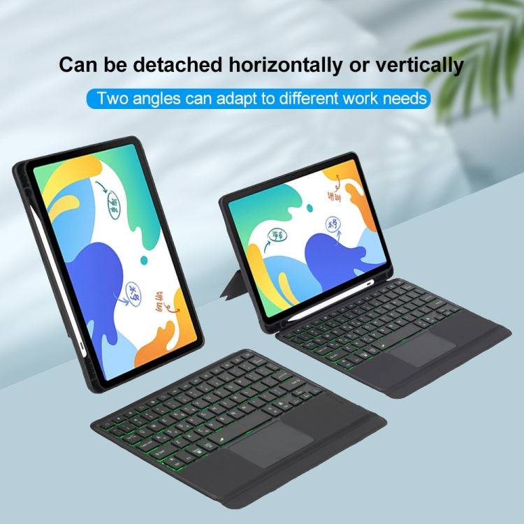 For Honor V6 / Tablet V7 Detachable Backlit Bluetooth Keyboard Leather Case with Touchpad(Black) by buy2fix