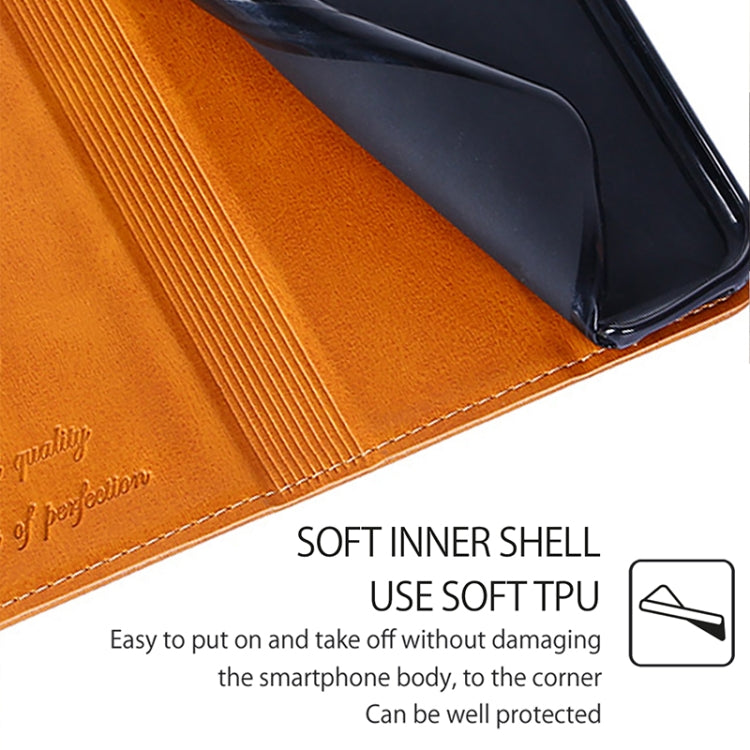 For iPhone 16 Plus Cow Texture Magnetic Leather Phone Case(Light Brown) by buy2fix