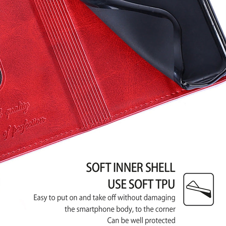 For iPhone 16 Pro Max Cow Texture Magnetic Leather Phone Case(Red) by buy2fix