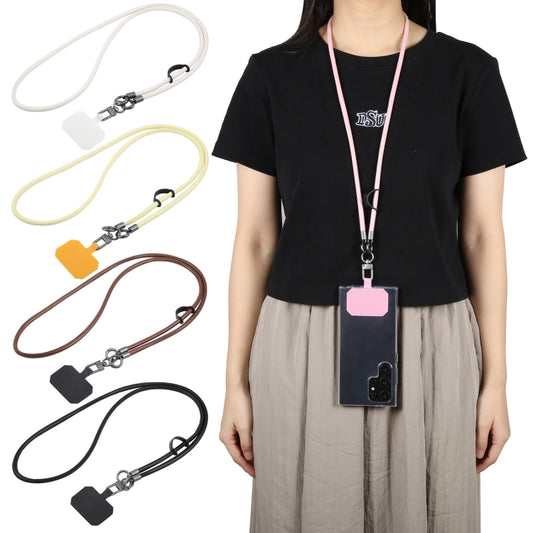 Leather Crossbody Phone Lanyard Anti-lost Long Lanyard(Purple) - Lanyards & Wrist Straps by buy2fix | Online Shopping UK | buy2fix