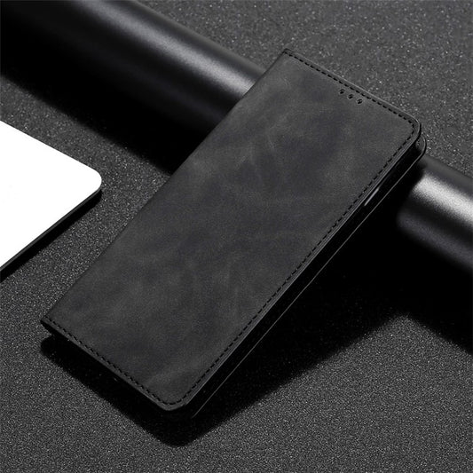 For iPhone 16 Pro Skin Feel Magnetic Leather Phone Case(Black) by buy2fix
