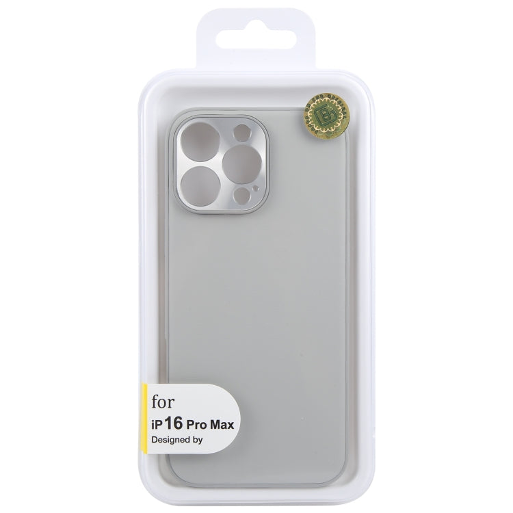 For iPhone 16 Pro Max GEBEI Plain Leather TPU Hybrid PU Phone Case(Grey) by GEBEI