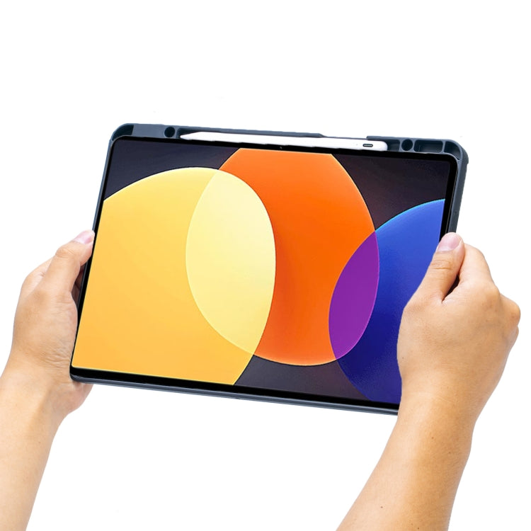 For Xiaomi Pad 5 12.4 Detachable Backlit Bluetooth Keyboard Leather Case with Touchpad(Black) by buy2fix