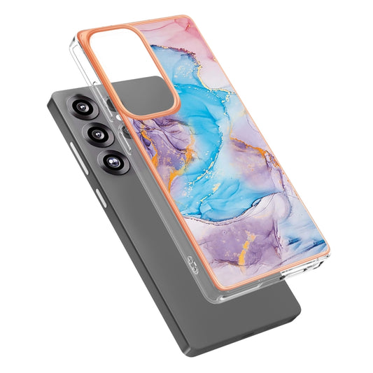 For Samsung Galaxy S25 Ultra 5G Electroplating IMD TPU Phone Case(Blue Marble) by buy2fix