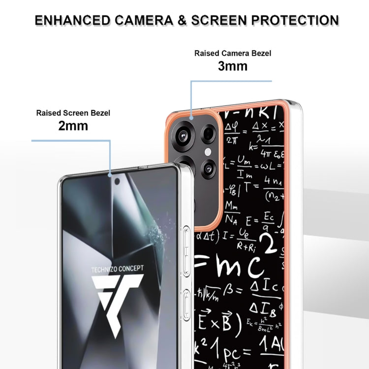 For Samsung Galaxy S25 Ultra 5G Electroplating Marble Dual-side IMD Phone Case(Equation) by buy2fix