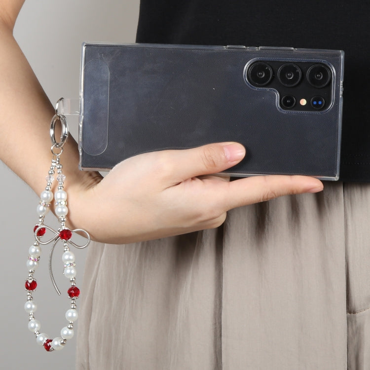 Butterfly Beads Short Bracelet Anti-lost Phone Short Lanyard(Pink) - Lanyards & Wrist Straps by buy2fix | Online Shopping UK | buy2fix