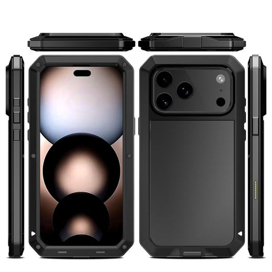 For iPhone 17 Pro Max RedPepper Triple-proof Metal Phone Case(Black) - iPhone 17 Pro Max Cases by RedPepper | Online Shopping UK | buy2fix