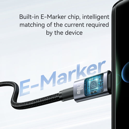 USAMS SJ738 240W 6 in 1 Aluminum Alloy Fast Data Charging Cable, Length: 2m(Gun Color) - Multifunction Cable by USAMS | Online Shopping UK | buy2fix