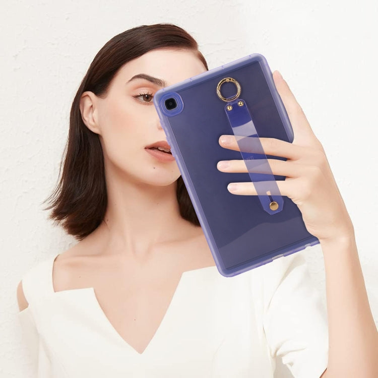 For Samsung Galaxy Tab S9 / S8 / S7 Wristband Holder PC Hybrid TPU Soft Tablet Case(Purple) by buy2fix