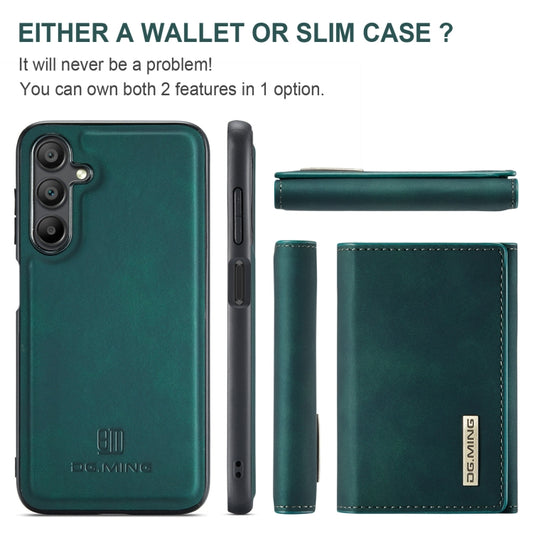 For Samsung Galaxy A16 5G DG.MING M1 Series 3-Fold Multi Card Wallet + Magnetic Phone Case(Green) by DG.MING