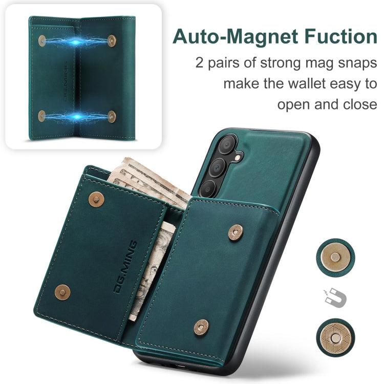 For Samsung Galaxy A16 5G DG.MING M1 Series 3-Fold Multi Card Wallet + Magnetic Phone Case(Green) by DG.MING