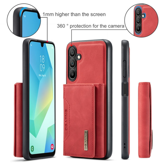 For Samsung Galaxy A16 5G DG.MING M2 Series 3-Fold Multi Card Bag + Magnetic Phone Case(Red) by DG.MING