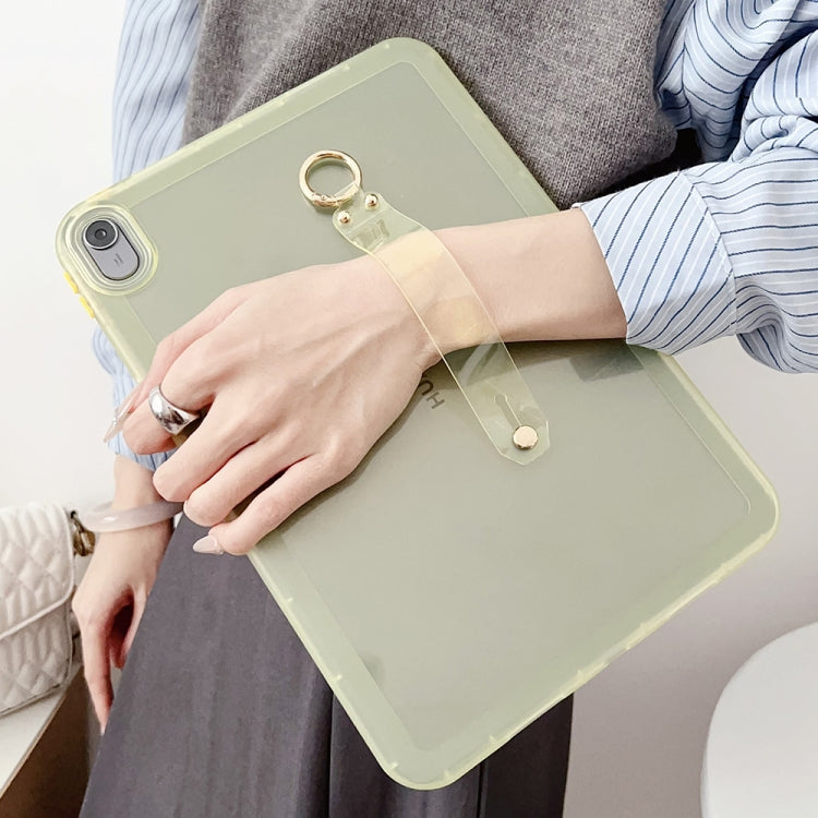 For Huawei MatePad 11 2023 / 2024 Wristband Holder PC Hybrid TPU Soft Tablet Case(Yellow) by buy2fix