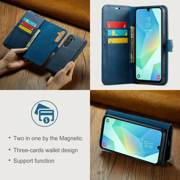 For Samsung Galaxy A16 5G DG.MING Crazy Horse Texture Detachable Magnetic Leather Case(Blue) by DG.MING