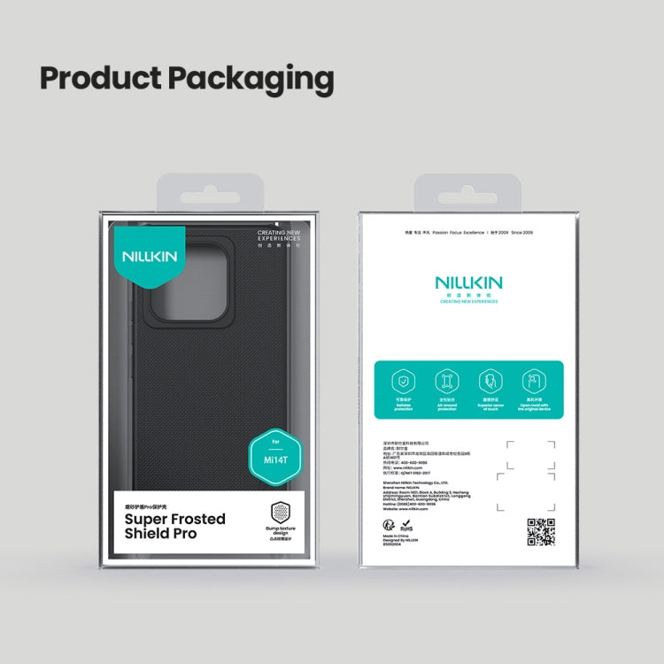 For Xiaomi 14T NILLKIN Frosted Shield Pro PC + TPU Phone Case(Black) by NILLKIN