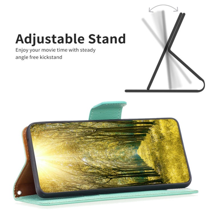 For Samsung Galaxy S25 5G Litchi Texture Pure Color Flip Leather Phone Case(Green) by buy2fix