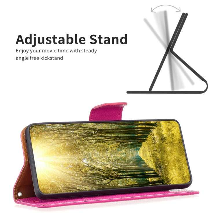 For Samsung Galaxy S25 5G Litchi Texture Pure Color Flip Leather Phone Case(Rose Red) by buy2fix