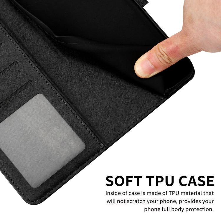 For Samsung Galaxy S25 Ultra 5G Solid Calf Texture Flip Leather Phone Case(Black) by buy2fix