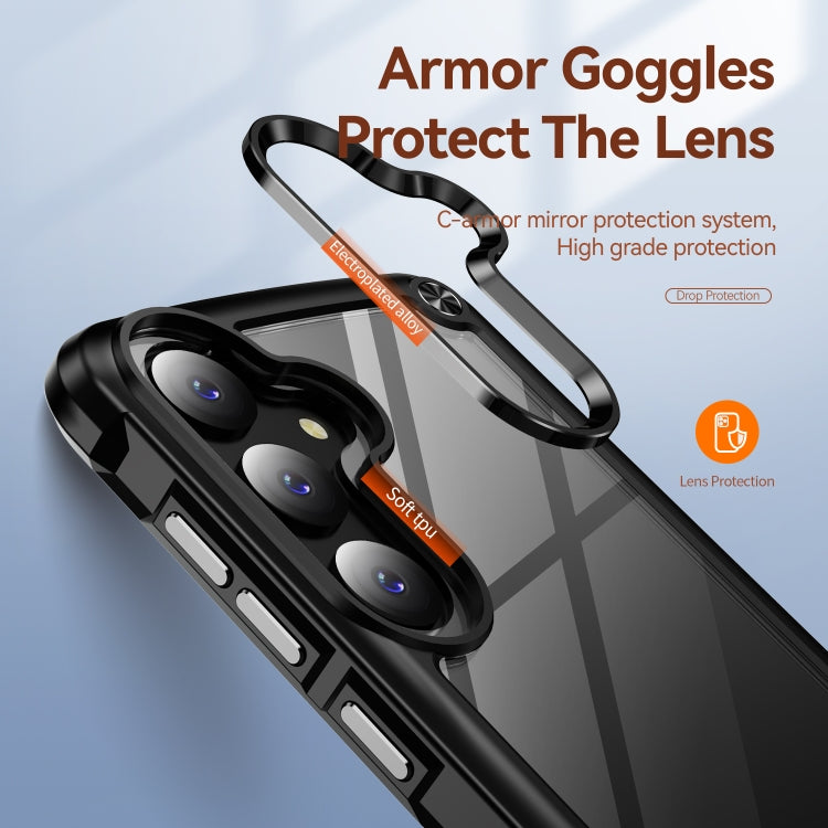 For Samsung Galaxy S25 5G TPU + PC Lens Protection Phone Case(Black) by buy2fix