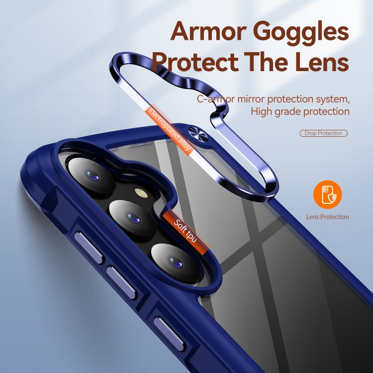 For Samsung Galaxy S25+ 5G TPU + PC Lens Protection Phone Case(Blue) by buy2fix