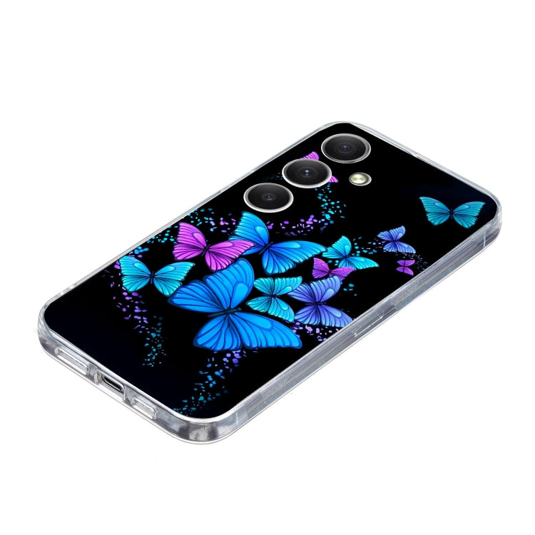 For Samsung Galaxy S25 5G Colorful Painting Pattern TPU Phone Case(Color Butterflies) by buy2fix
