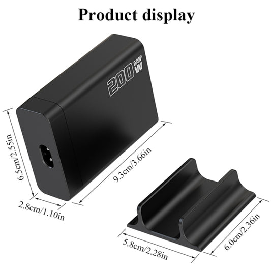 200W GaN 4 Type-C 2 USB Multi Ports Sharing Desktop Charger, Plug:US Plug(White) - Multifunction Charger by buy2fix | Online Shopping UK | buy2fix