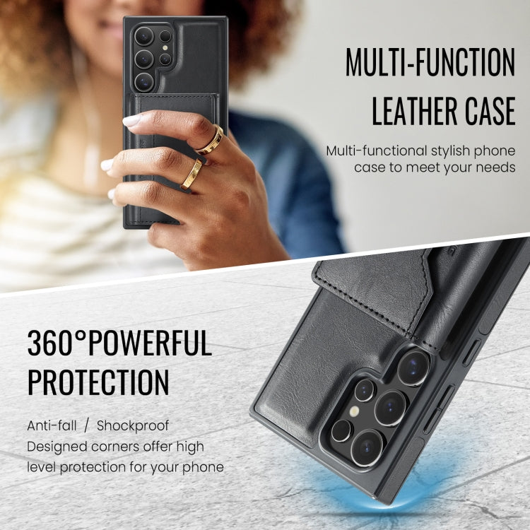 For Samsung Galaxy S23 Ultra 5G MAGKING K2 Series MagSafe RFID Card Bag Detachable Phone Case(Black) by MAGKING