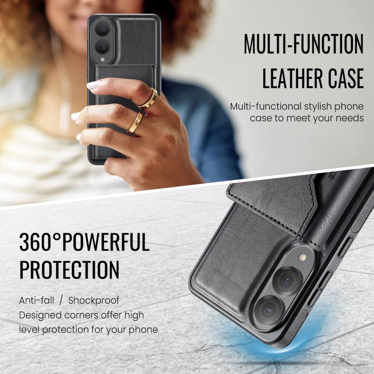 For Samsung Galaxy S25 Edge 5G MAGKING K2 Series MagSafe RFID Card Bag Detachable Phone Case(Black) - Galaxy S25 Edge 5G Cases by MAGKING | Online Shopping UK | buy2fix