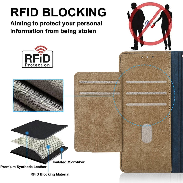 For iPhone 11 Pro POLA Dual-color Zipper Wallet RFID Leather Phone Case(Yellow Blue) - iPhone 11 Pro Cases by POLA | Online Shopping UK | buy2fix