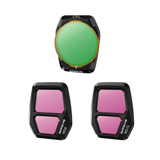 For DJI Air 3S Sunnylife Camera Lens Filter, Filter:3 in 1 CPL ND8 ND16 by Sunnylife