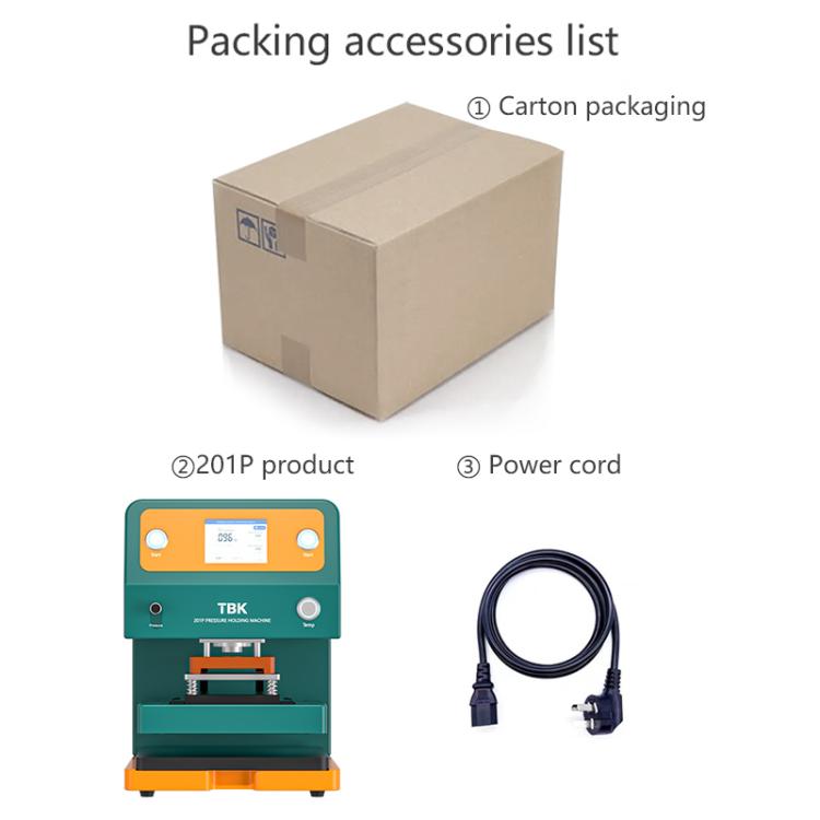 TBK 201P Frame / Screen / Back Cover Pressure Holding Machine with Built-in Vacuum Pump, Plug:EU Plug by TBK