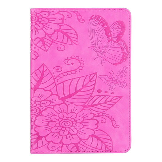 For iPad mini 6 / mini 2024 Butterfly Love Flower Embossed Leather Smart Tablet Case(Rose Red) - iPad mini 2024 Cases by buy2fix | Online Shopping UK | buy2fix