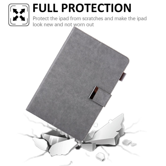 For iPad mini 6 / mini 2024 Hardware Buckle Deformation Holder Smart Leather Tablet Case(Grey) - iPad mini 2024 Cases by buy2fix | Online Shopping UK | buy2fix